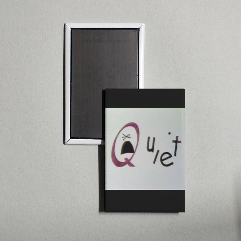 Q for Quiet Mini Movie Fridge Magnet