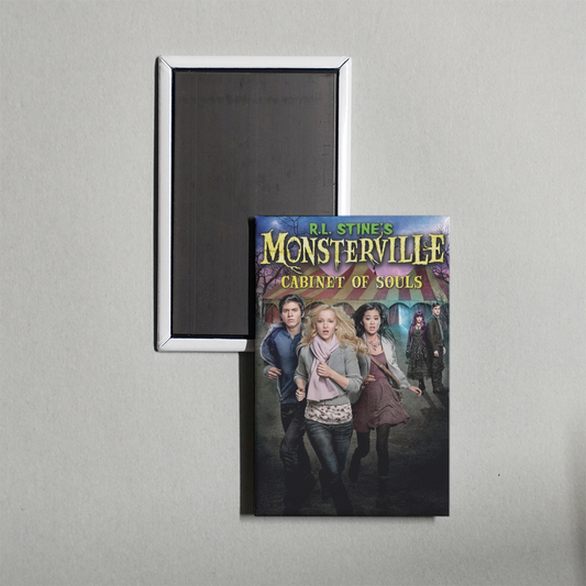R.L. Stine's Monsterville The Cabinet of Souls Mini Movie Fridge Magnet