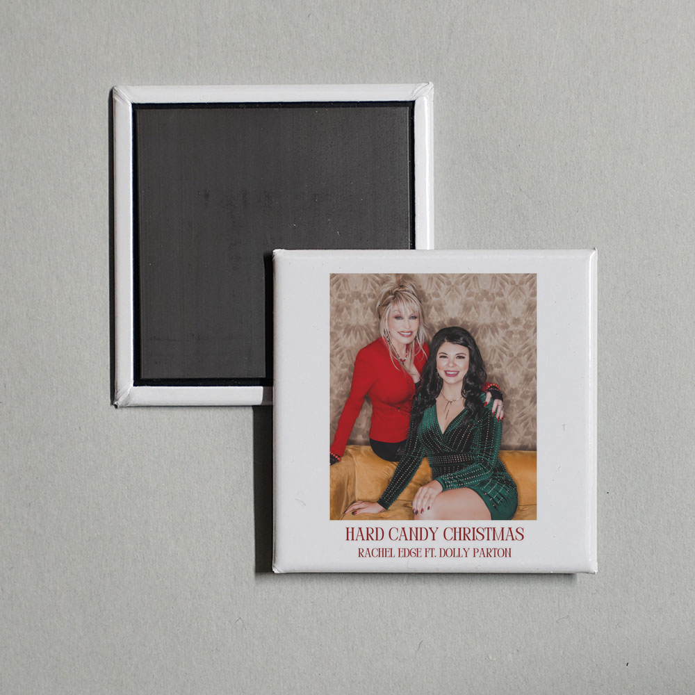 Rachel Edge ft Dolly Parton - Hard Candy Christmas Album Cover Fridge Magnet