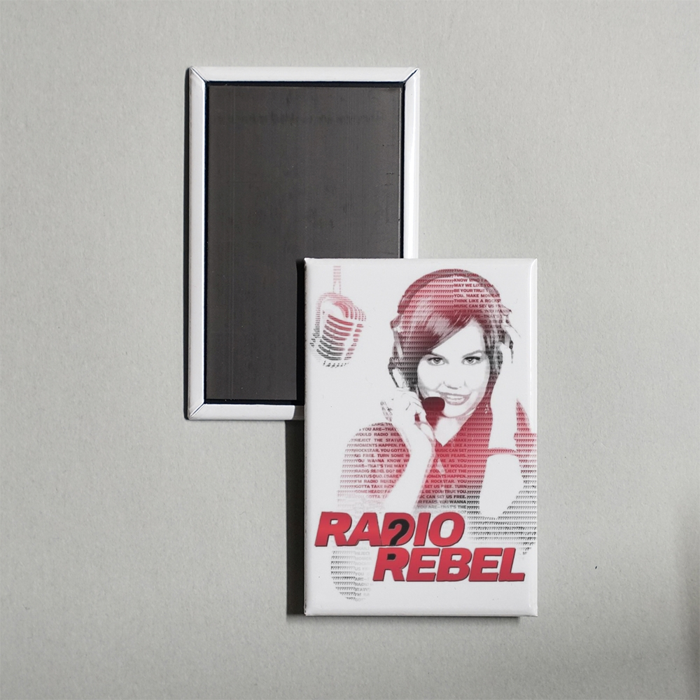 Radio Rebel Mini Movie Fridge Magnet