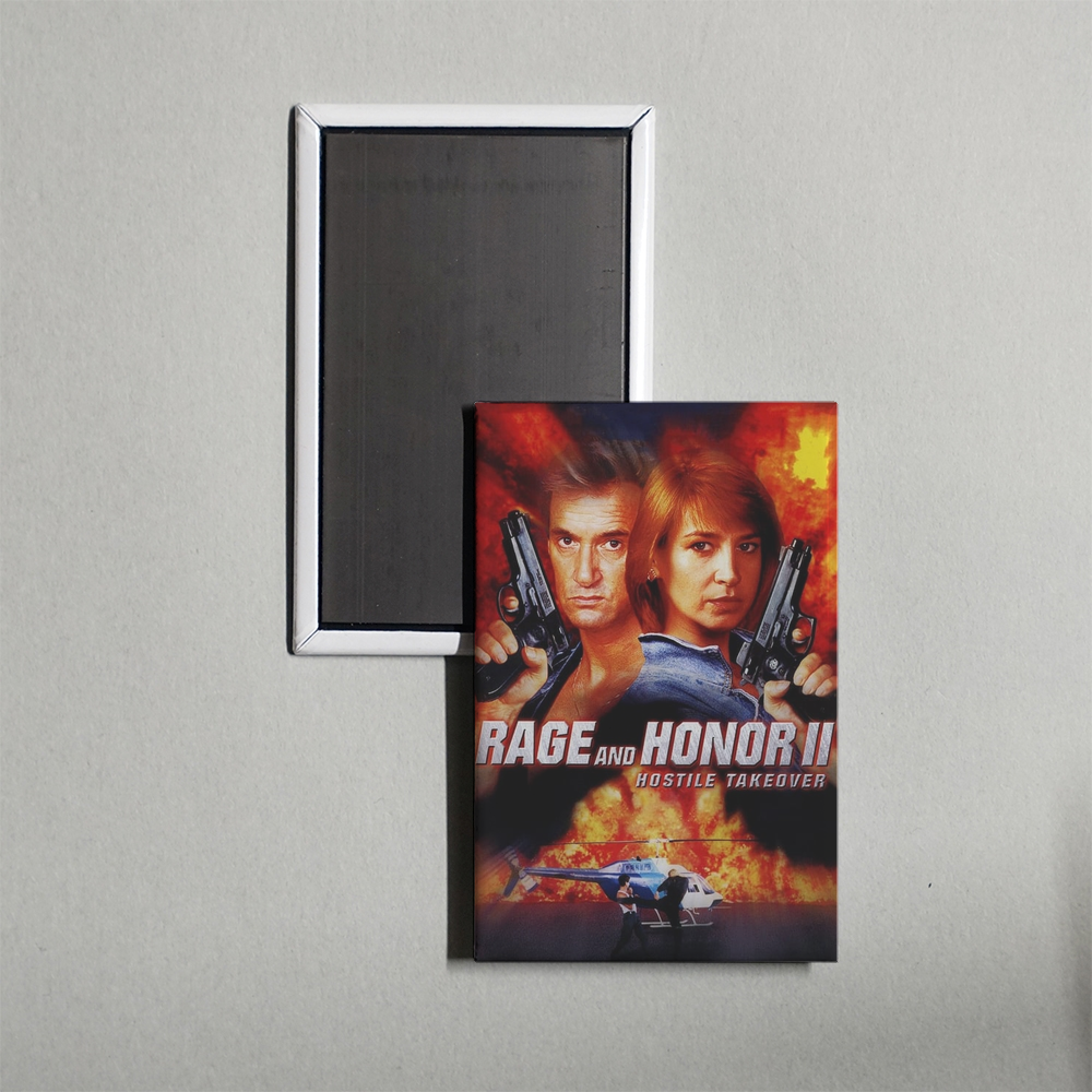 Rage and Honor II Hostile Takeover Mini Movie Fridge Magnet