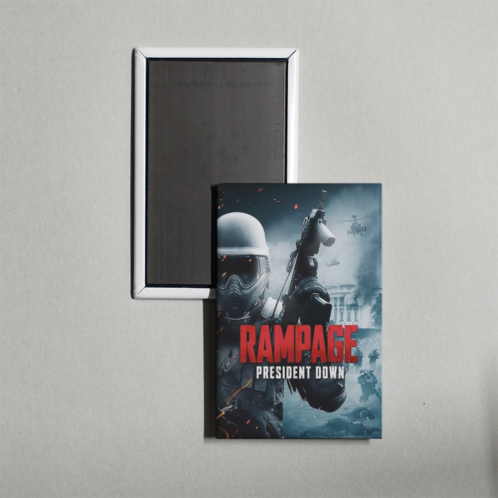 Rampage President Down Mini Movie Fridge Magnet
