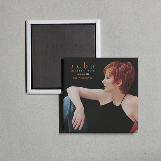 Reba McEntire - Greatest Hits Volume III - I'm A Survivor Album Cover Fridge Magnet