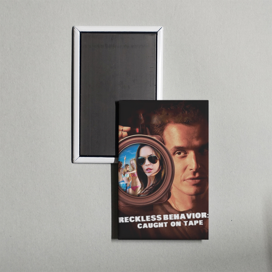 Reckless Behavior Caught on Tape Mini Movie Fridge Magnet
