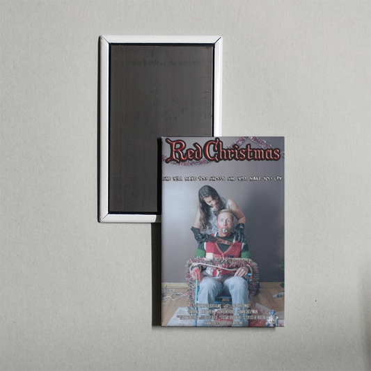 Red Christmas Mini Movie Fridge Magnet