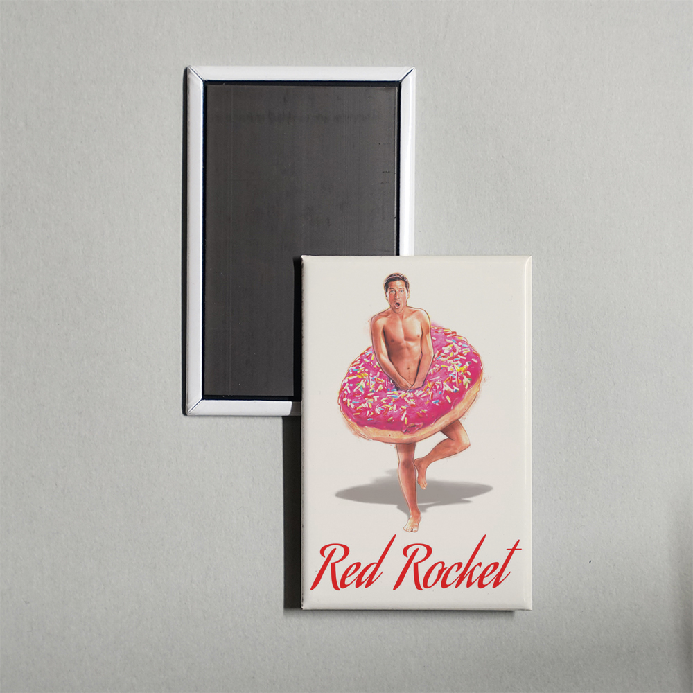 Red Rocket Mini Movie Fridge Magnet