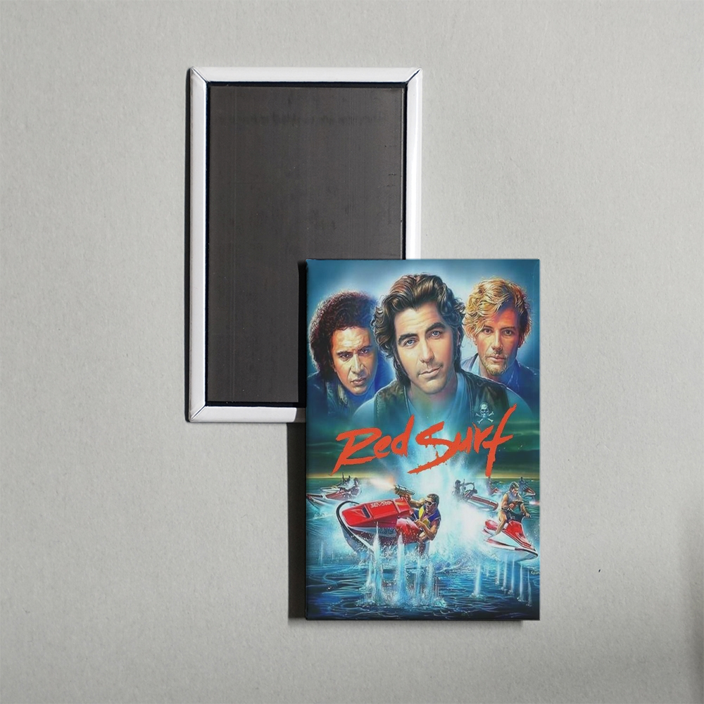 Red Surf Mini Movie Fridge Magnet