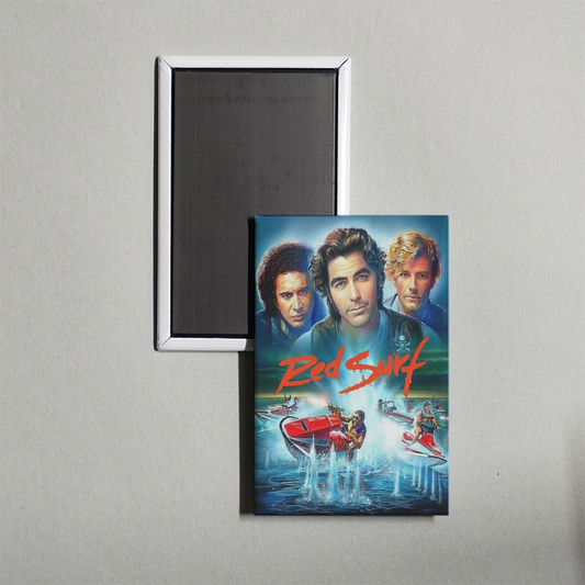 Red Surf Mini Movie Fridge Magnet