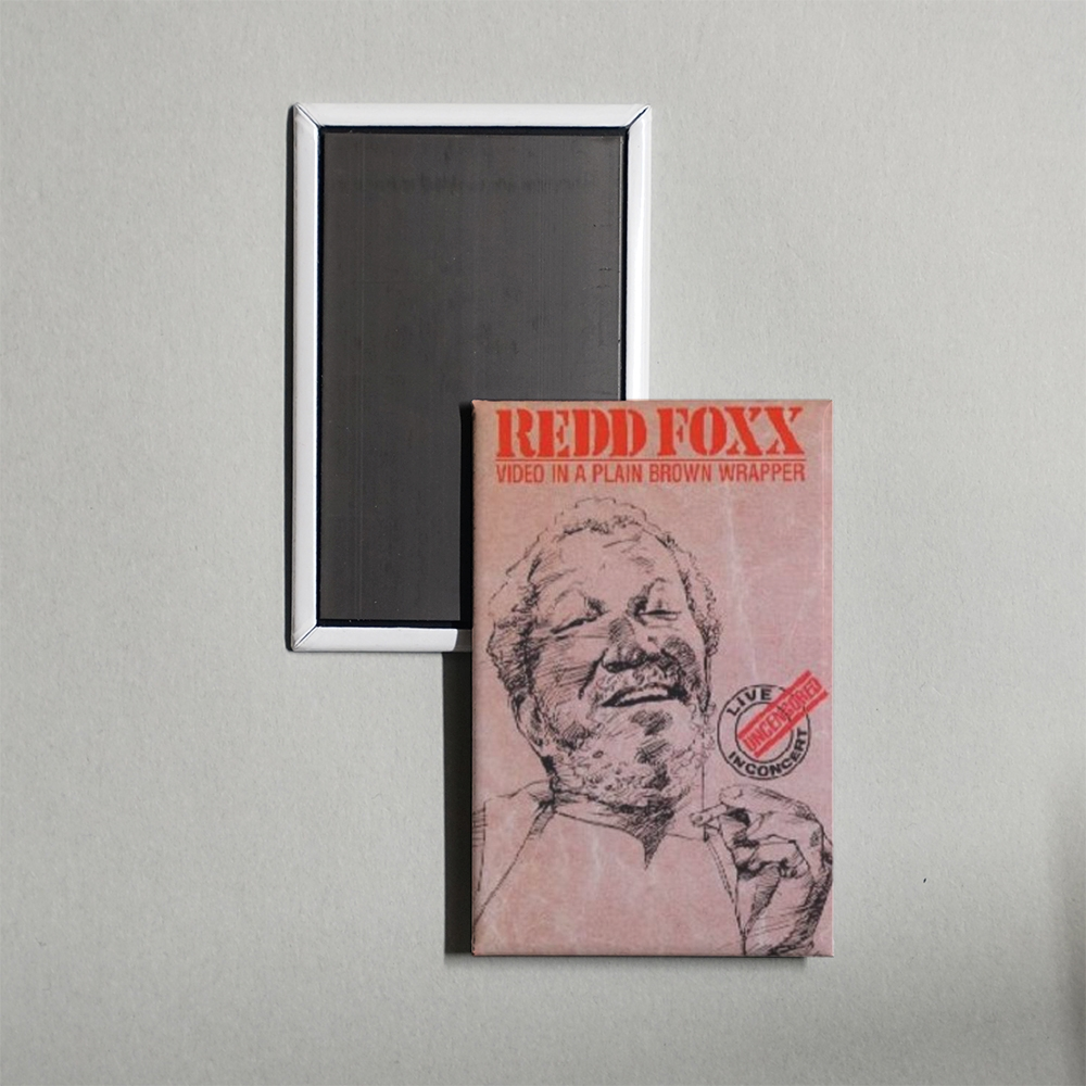 Redd Foxx Video in a Plain Brown Wrapper Mini Movie Fridge Magnet