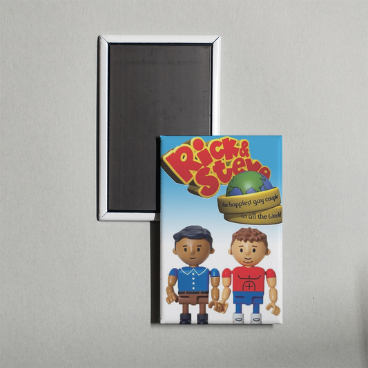 Rick & Steve The Happiest Gay Couple in All the World TV Show Fridge Magnet