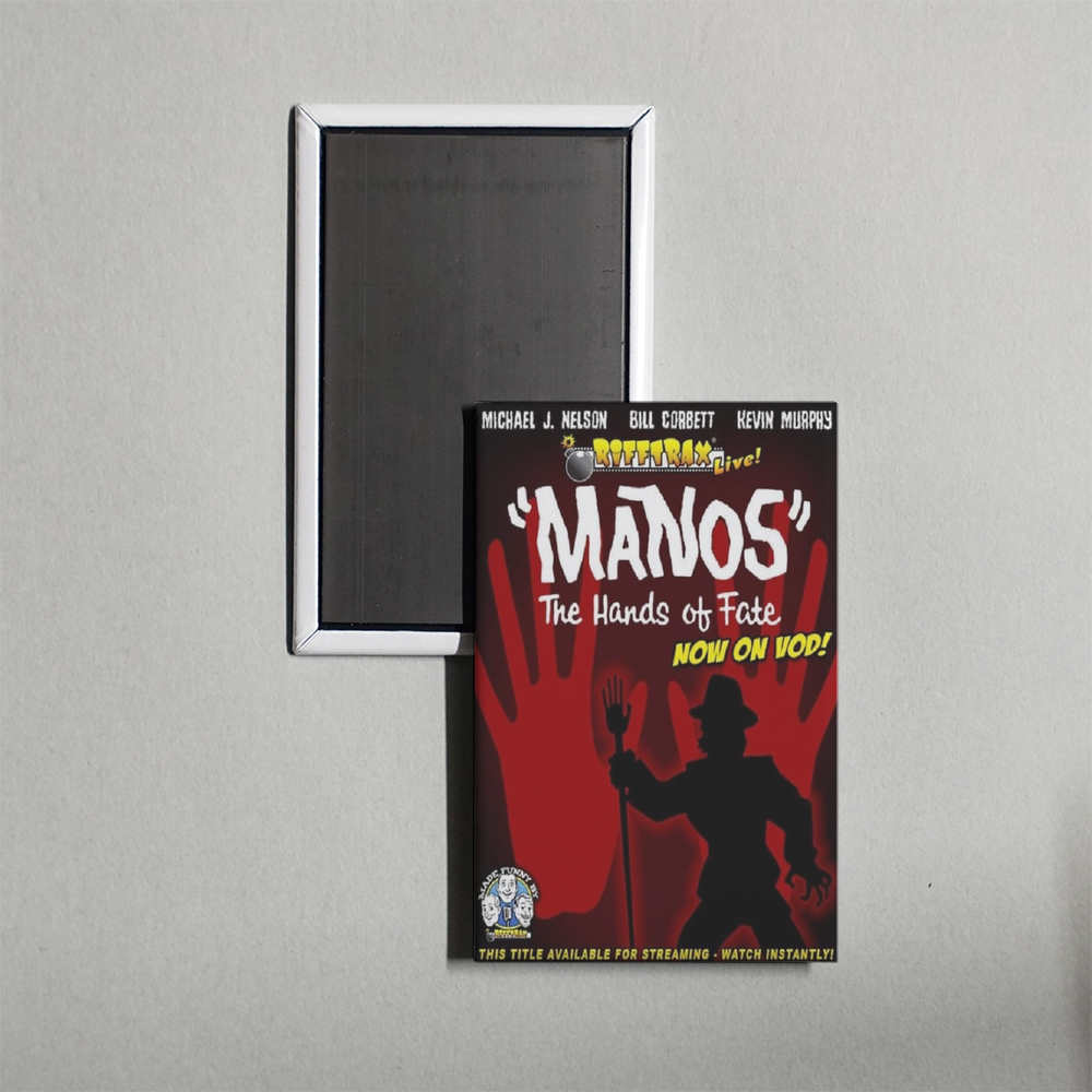 RiffTrax Live Manos the Hands of Fate Mini Movie Fridge Magnet