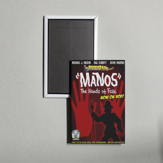 RiffTrax Live Manos the Hands of Fate Mini Movie Fridge Magnet
