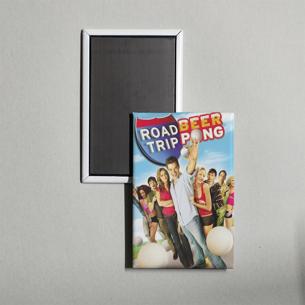 Road Trip Beer Pong Mini Movie Fridge Magnet