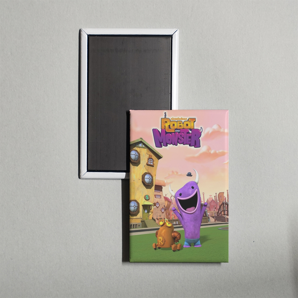 Robot and Monster TV Show Fridge Magnet
