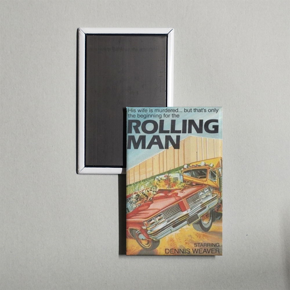 Rolling Man Mini Movie Fridge Magnet