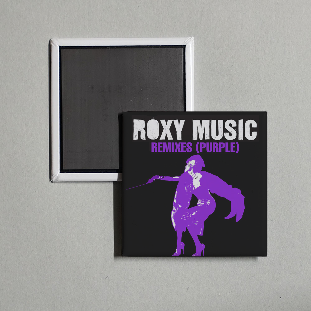 Roxy Music - Remixes (Purple) Album Cover Fridge Magnet