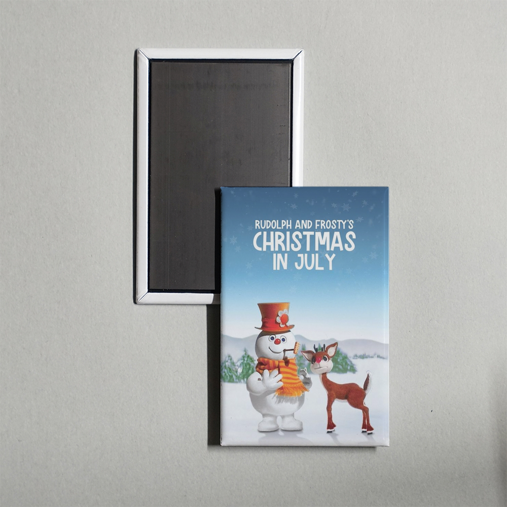 Rudolph and Frosty's Christmas in July Mini Movie Fridge Magnet