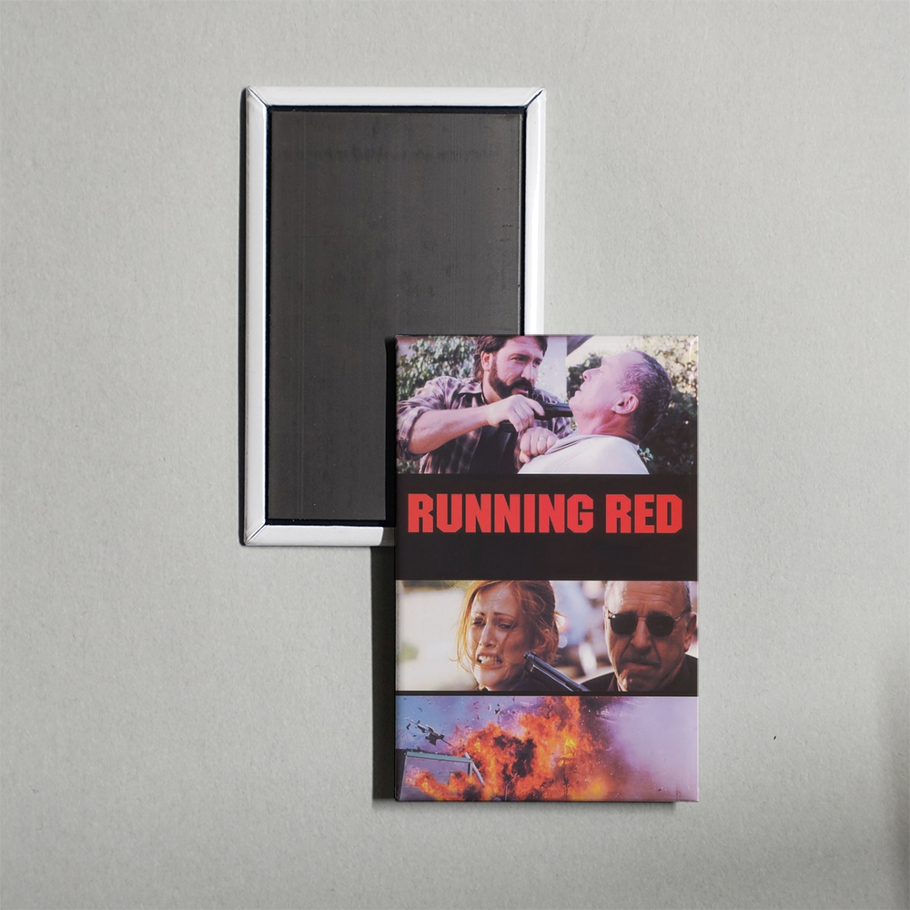 Running Red Mini Movie Fridge Magnet