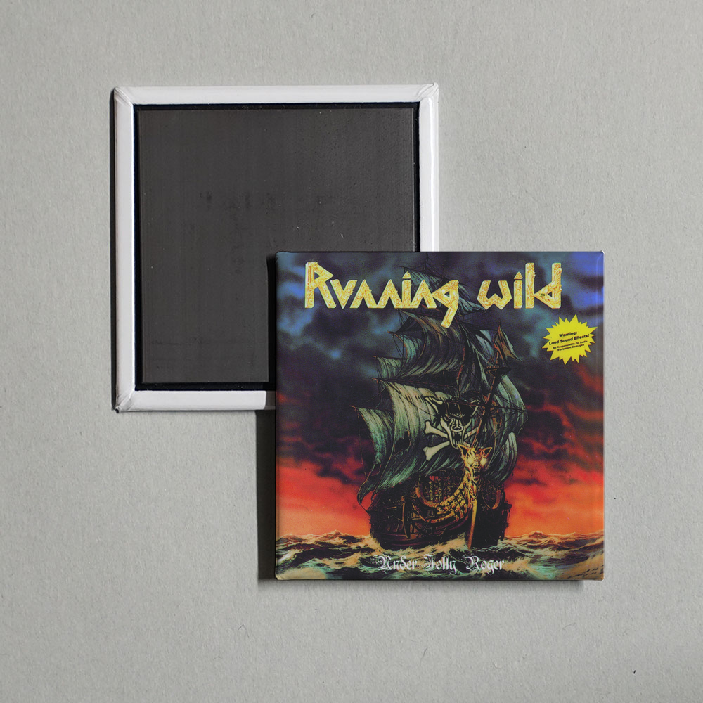 Running Wild - Under Jolly Roger Album Cover Fridge Magnet