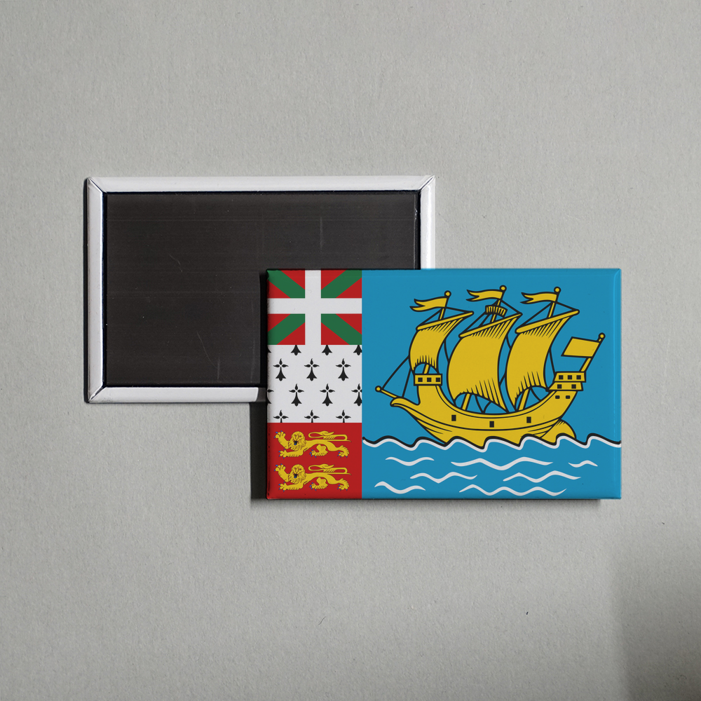 Saint Pierre and Miquelon Flag Fridge Magnet