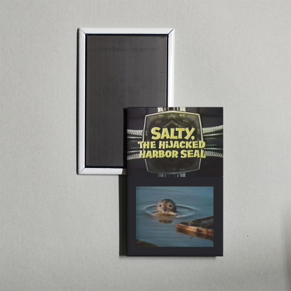 Salty, the Hijacked Harbor Seal Mini Movie Fridge Magnet