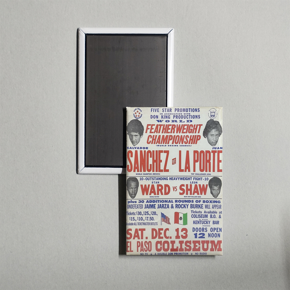 Salvador Sanchez vs. Juan Laporte Mini Movie Fridge Magnet