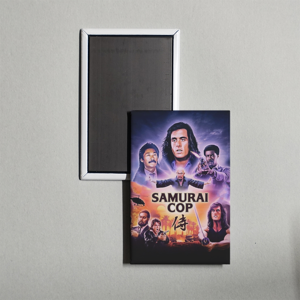 Samurai Cop Mini Movie Fridge Magnet