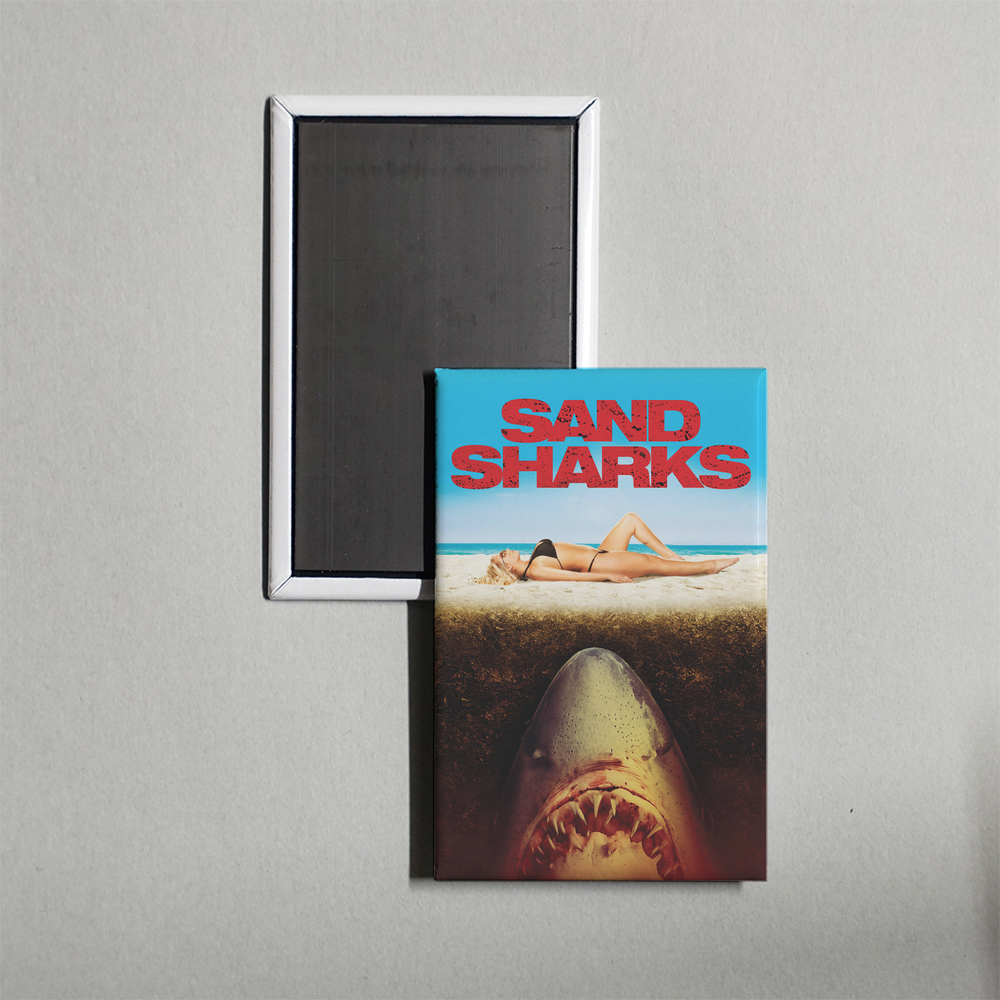 Sand Sharks Mini Movie Fridge Magnet