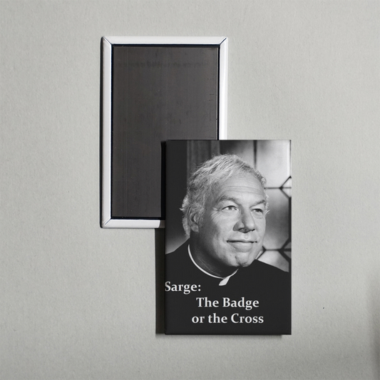 Sarge The Badge or the Cross Mini Movie Fridge Magnet