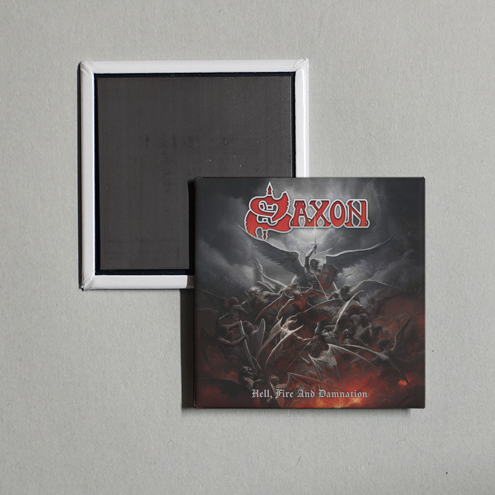Saxon - Hell, Fire And Damnation Album Cover Fridge Magnet