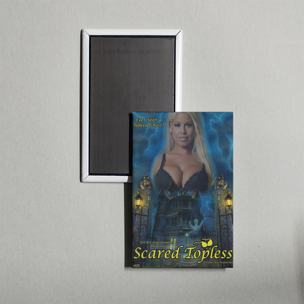 Scared Topless Mini Movie Fridge Magnet
