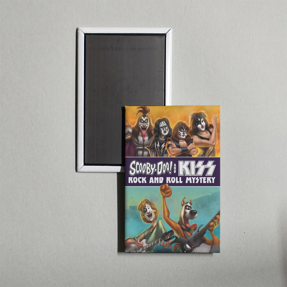 Scooby-Doo! and Kiss Rock and Roll Mystery Mini Movie Fridge Magnet