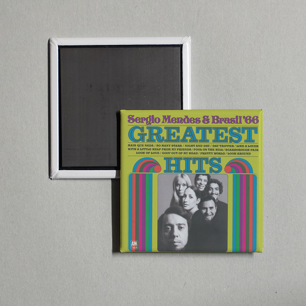 Sergio Mendes & Brasil '66 - Greatest Hits Album Cover Fridge Magnet