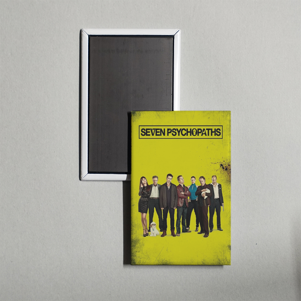 Seven Psychopaths Mini Movie Fridge Magnet