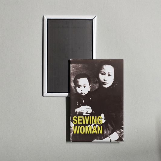 Sewing Woman Mini Movie Fridge Magnet