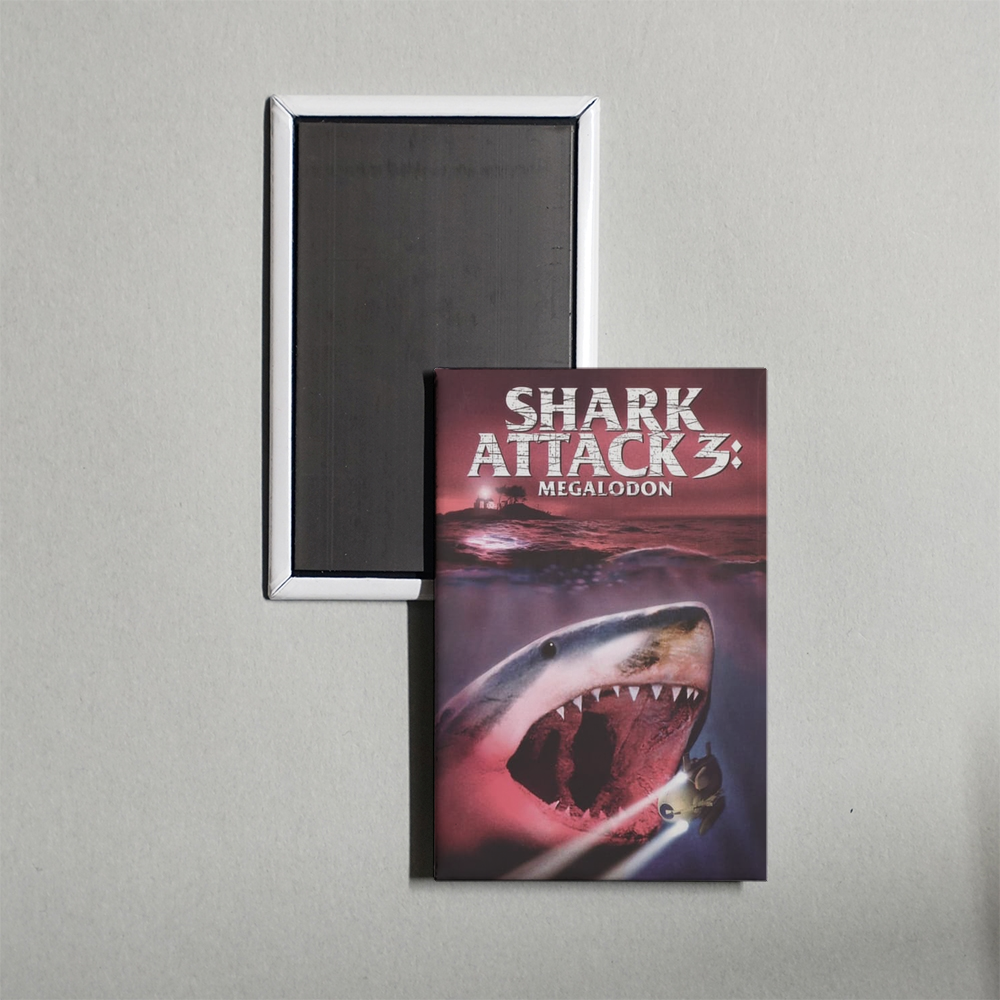 Shark Attack 3 Megalodon Mini Movie Fridge Magnet