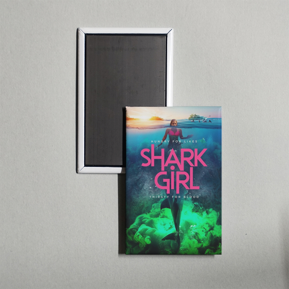 Shark Girl Mini Movie Fridge Magnet