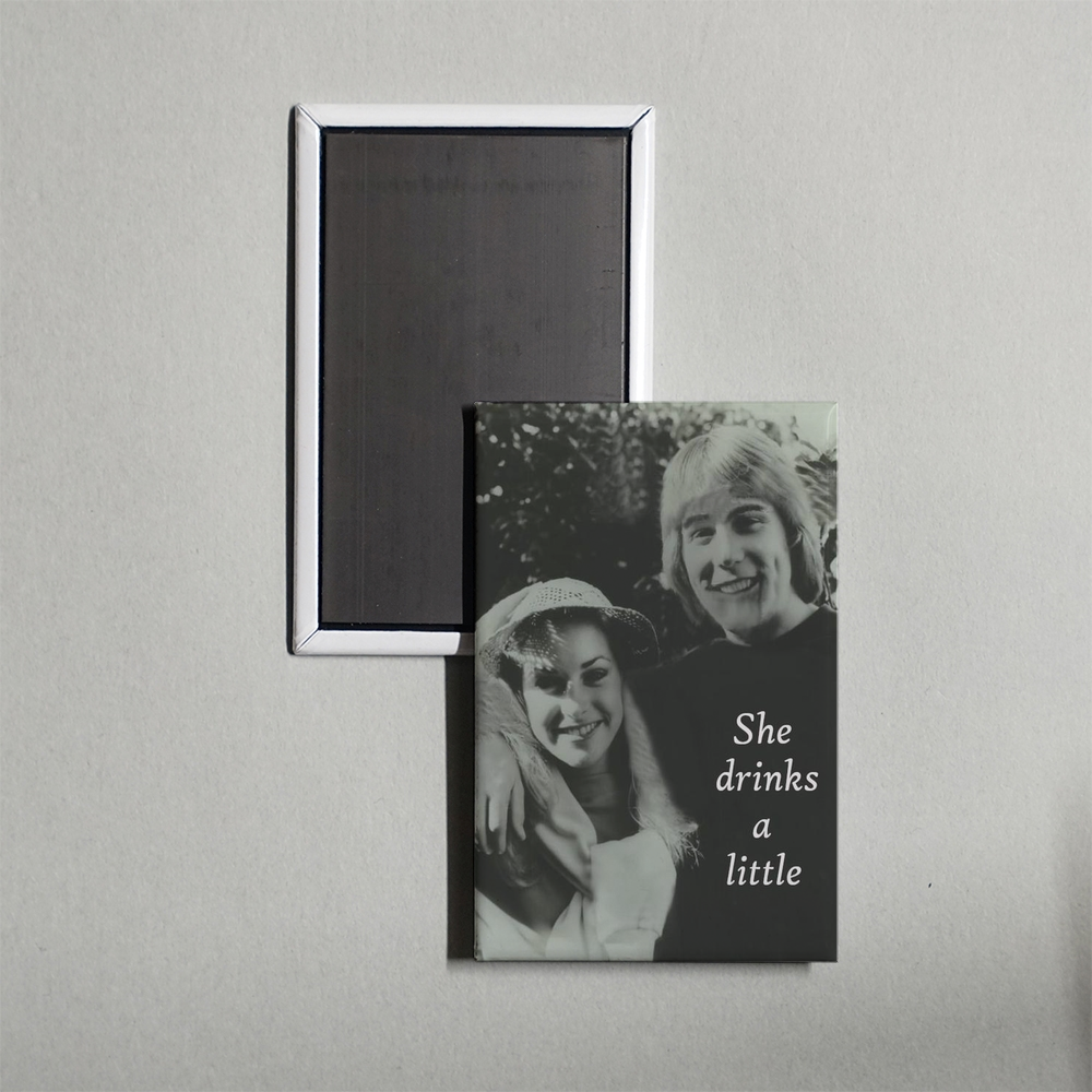 She Drinks a Little Mini Movie Fridge Magnet