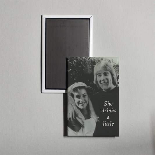 She Drinks a Little Mini Movie Fridge Magnet