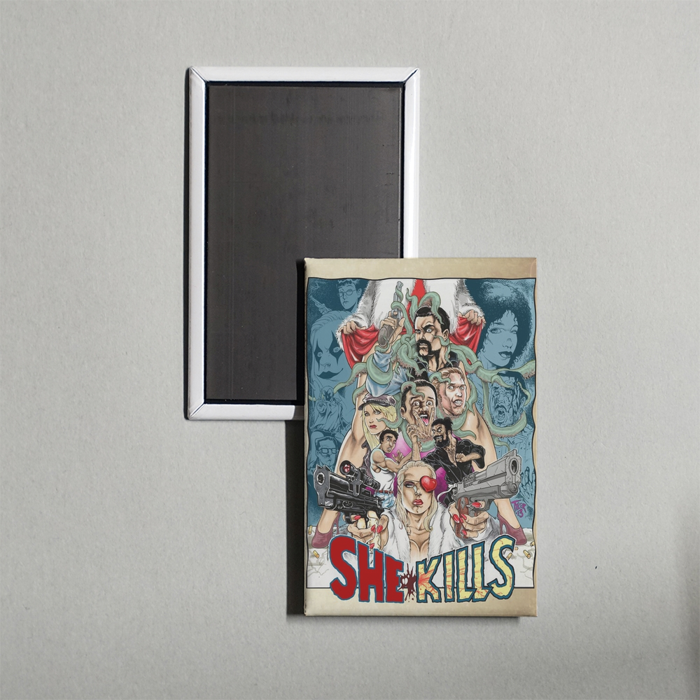 She Kills Mini Movie Fridge Magnet