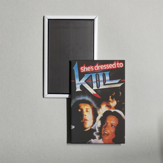 She's Dressed to Kill Mini Movie Fridge Magnet