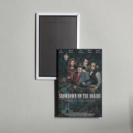 Showdown on the Brazos Mini Movie Fridge Magnet
