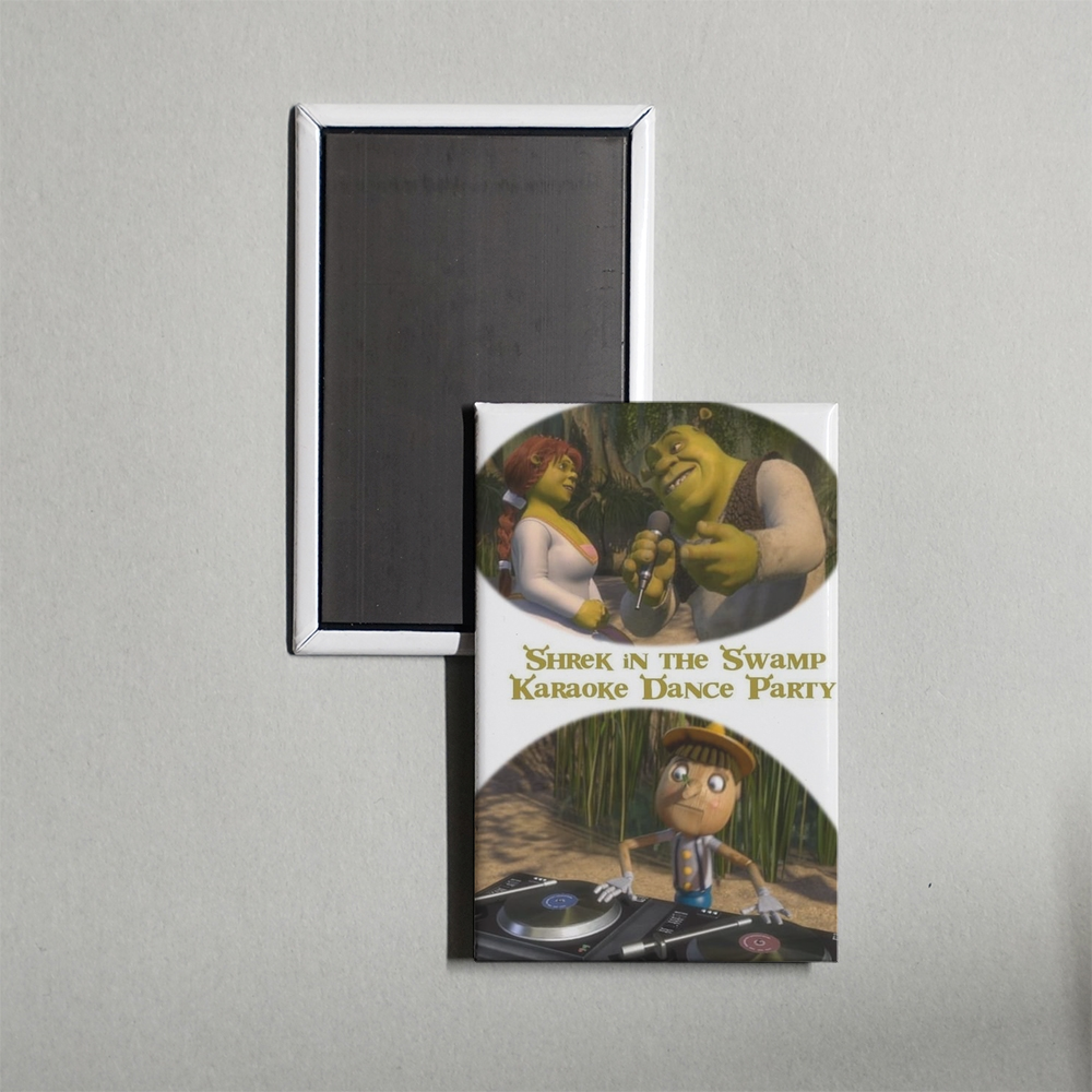 Shrek in the Swamp Karaoke Dance Party Mini Movie Fridge Magnet