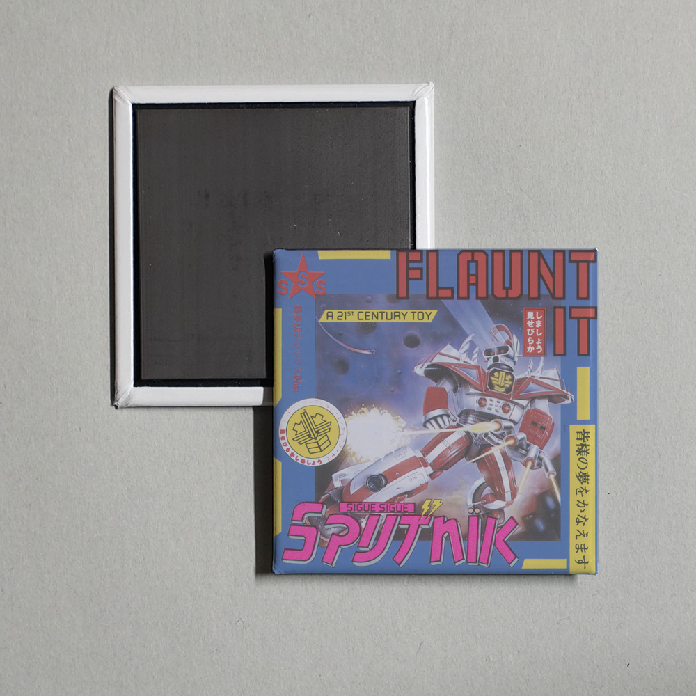 Sigue Sigue Sputnik - Flaunt It Album Cover Fridge Magnet