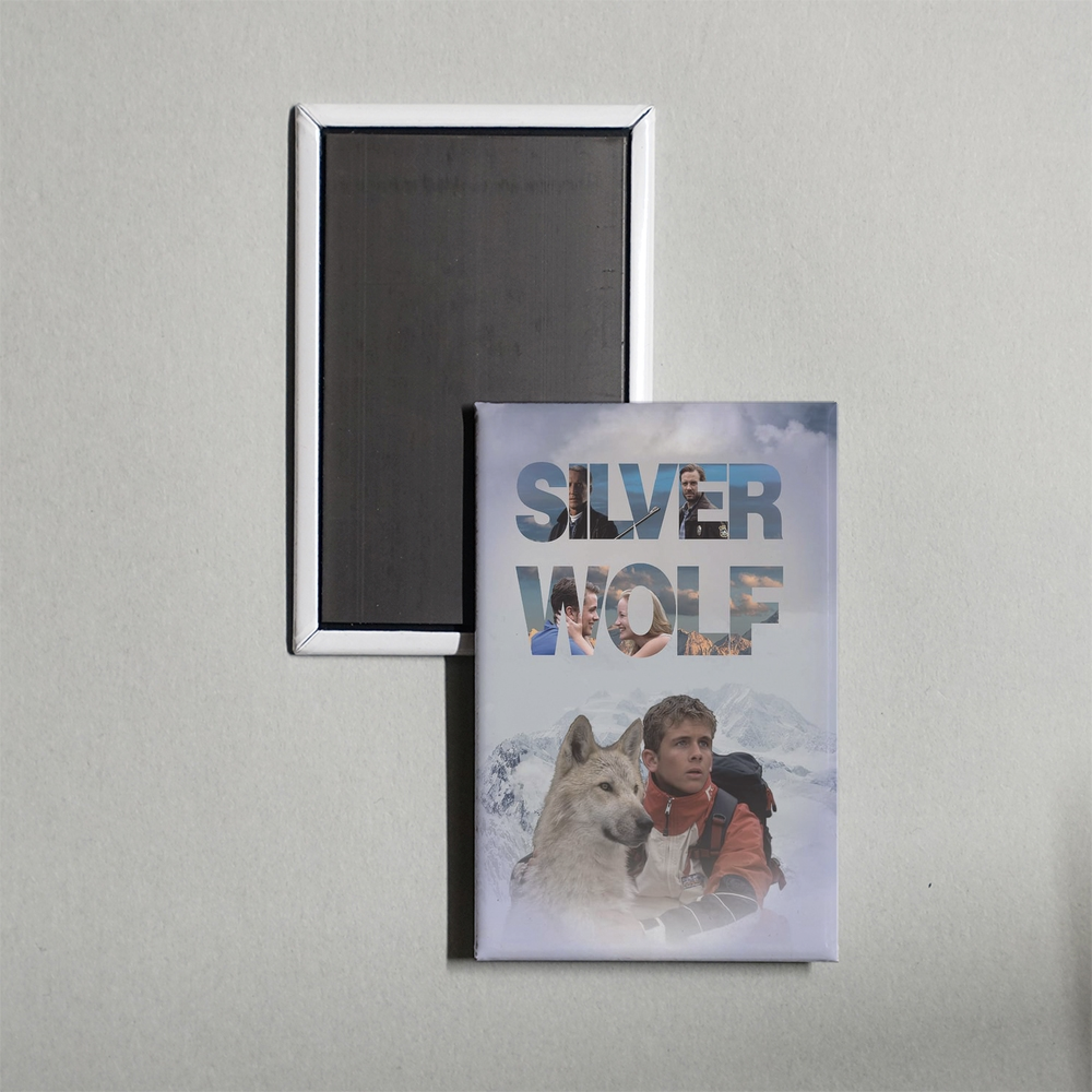Silver Wolf Mini Movie Fridge Magnet