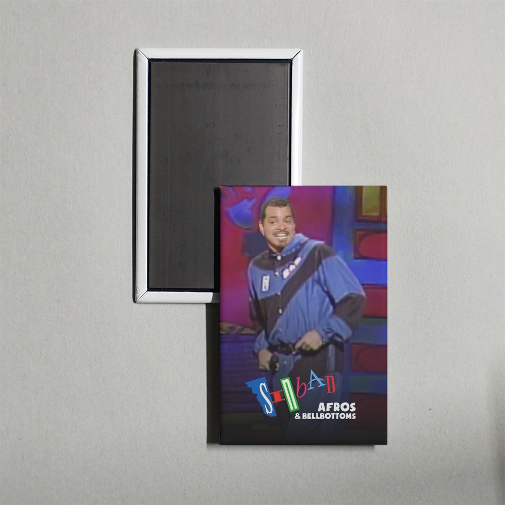 Sinbad Afros and Bellbottoms Mini Movie Fridge Magnet