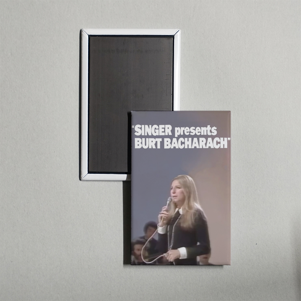 Singer Presents Burt Bacharach Mini Movie Fridge Magnet