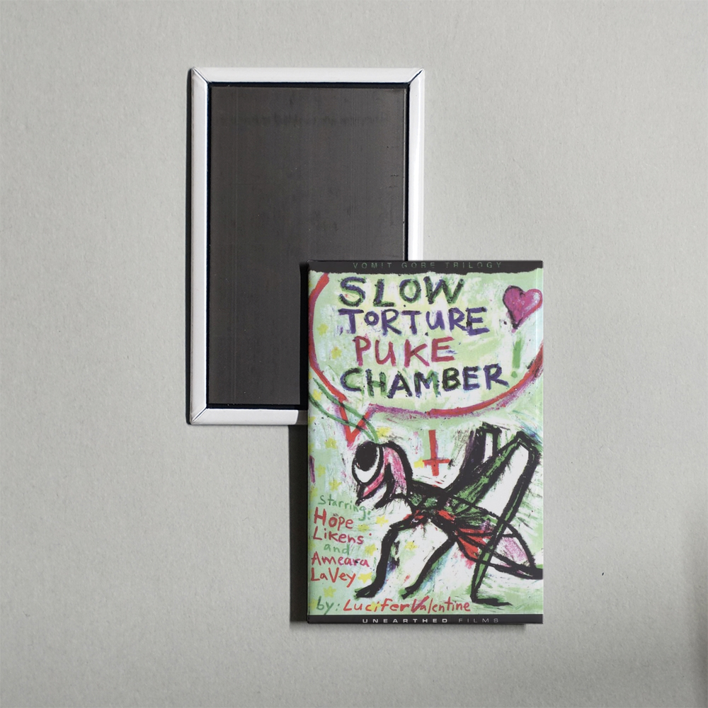 Slow Torture Puke Chamber Mini Movie Fridge Magnet