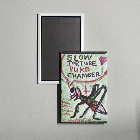 Slow Torture Puke Chamber Mini Movie Fridge Magnet