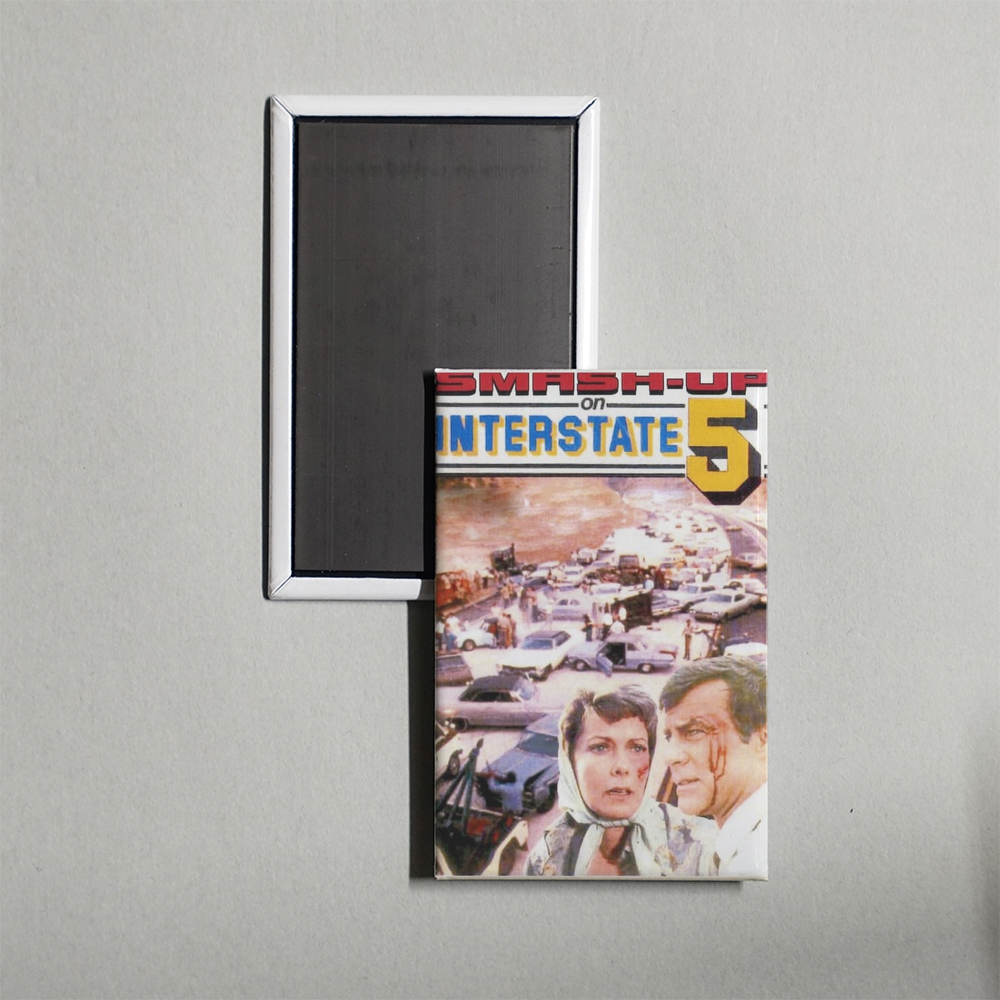 Smash-Up on Interstate 5 Mini Movie Fridge Magnet